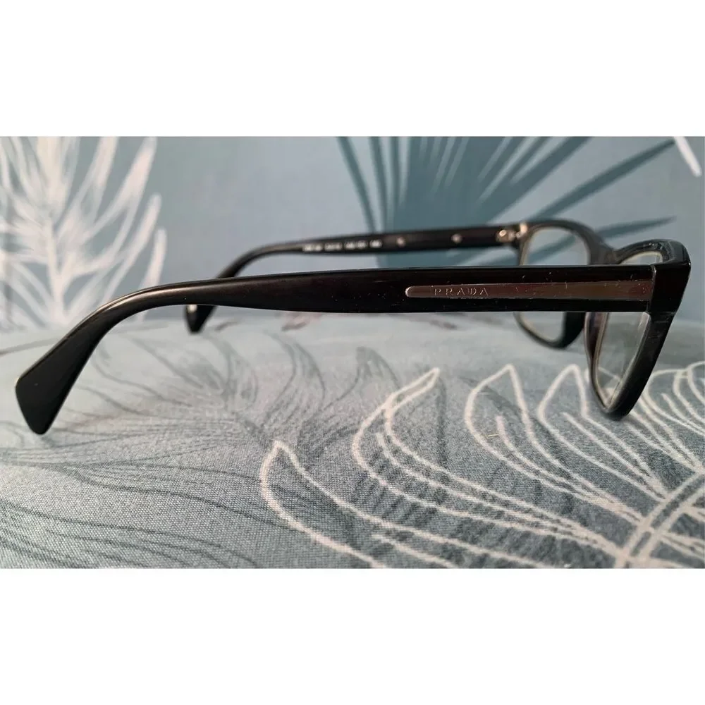 Prada VPR 19P 1AB-1O1 Black Eyeglasses Frames 53-18-140 GLASSES & HARD CASE